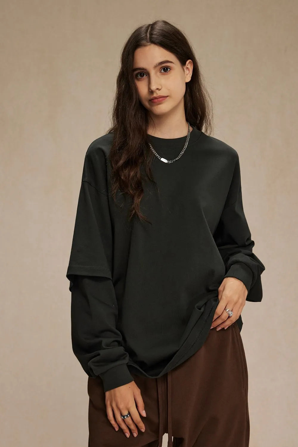 Men's Round Neck Long Sleeve T-Shirt