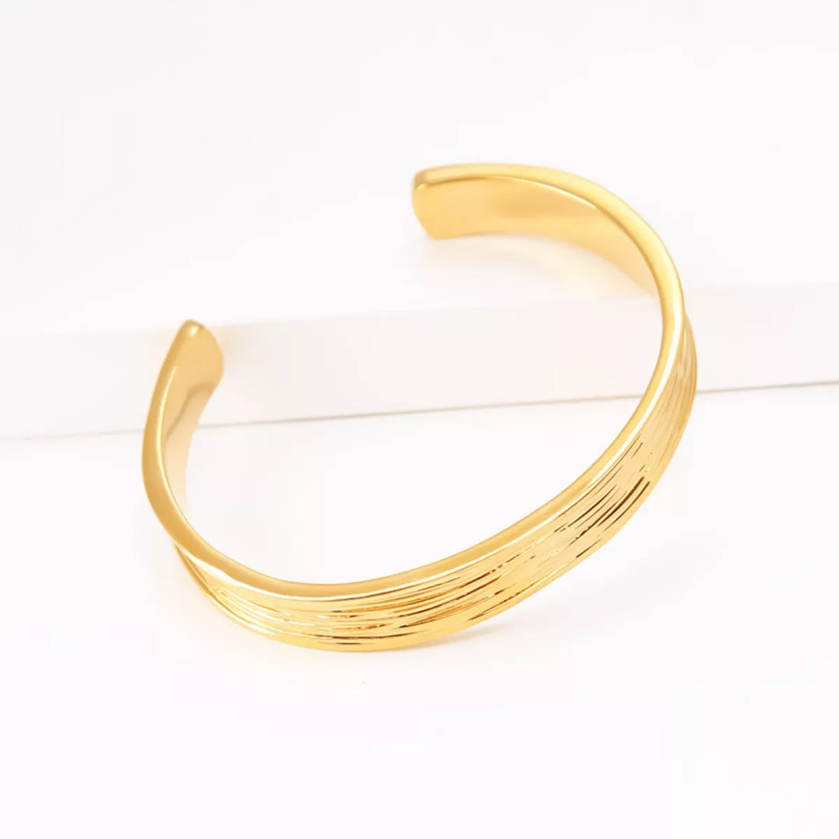 18K Gold-Plated Copper Open Bracelet