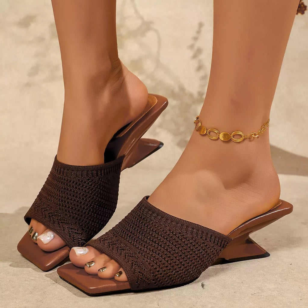 Open Toe Block Heels Sandals