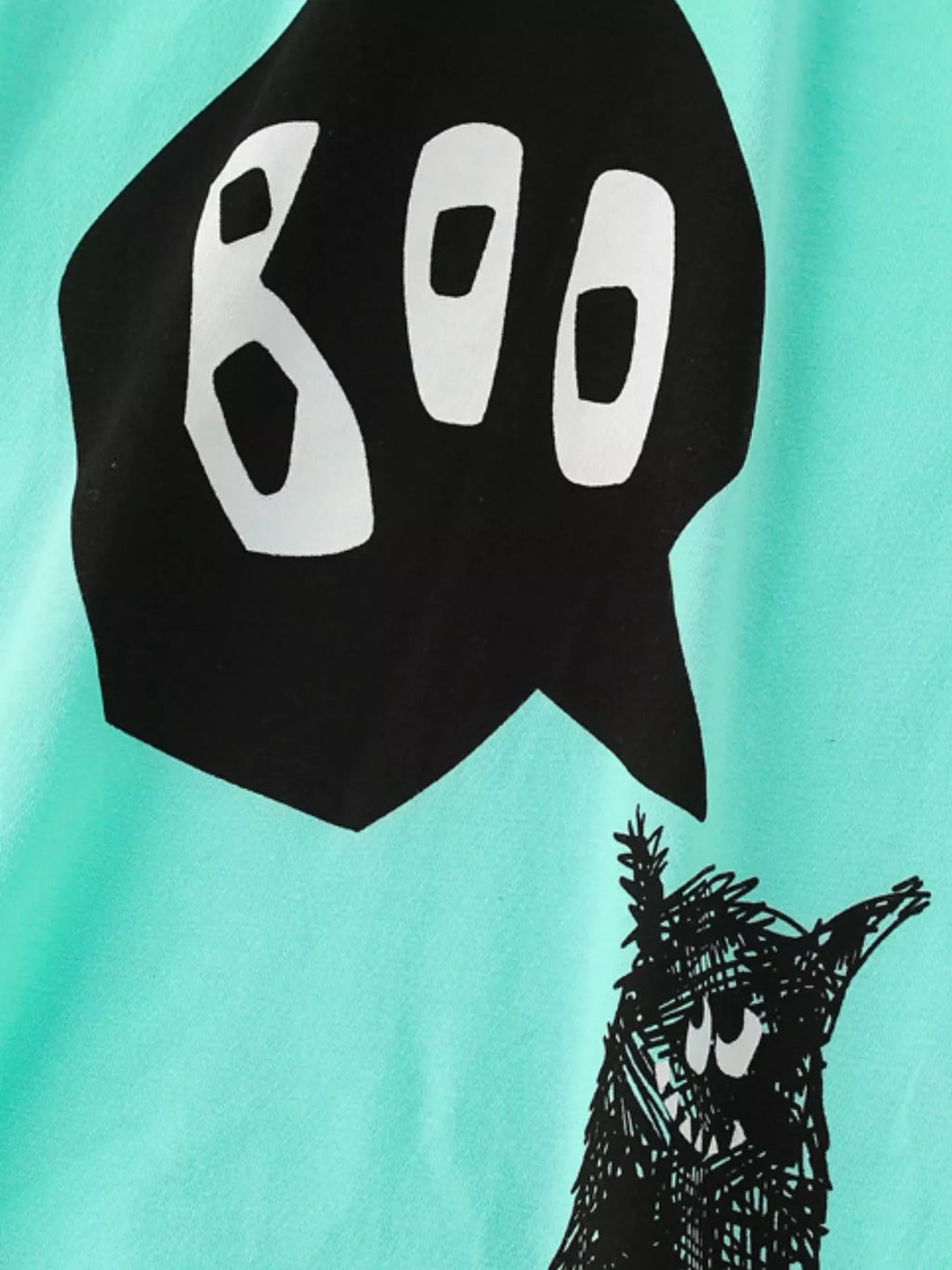 Children's BOO Monster Graphic T-shirt and Plaid Shorts Set