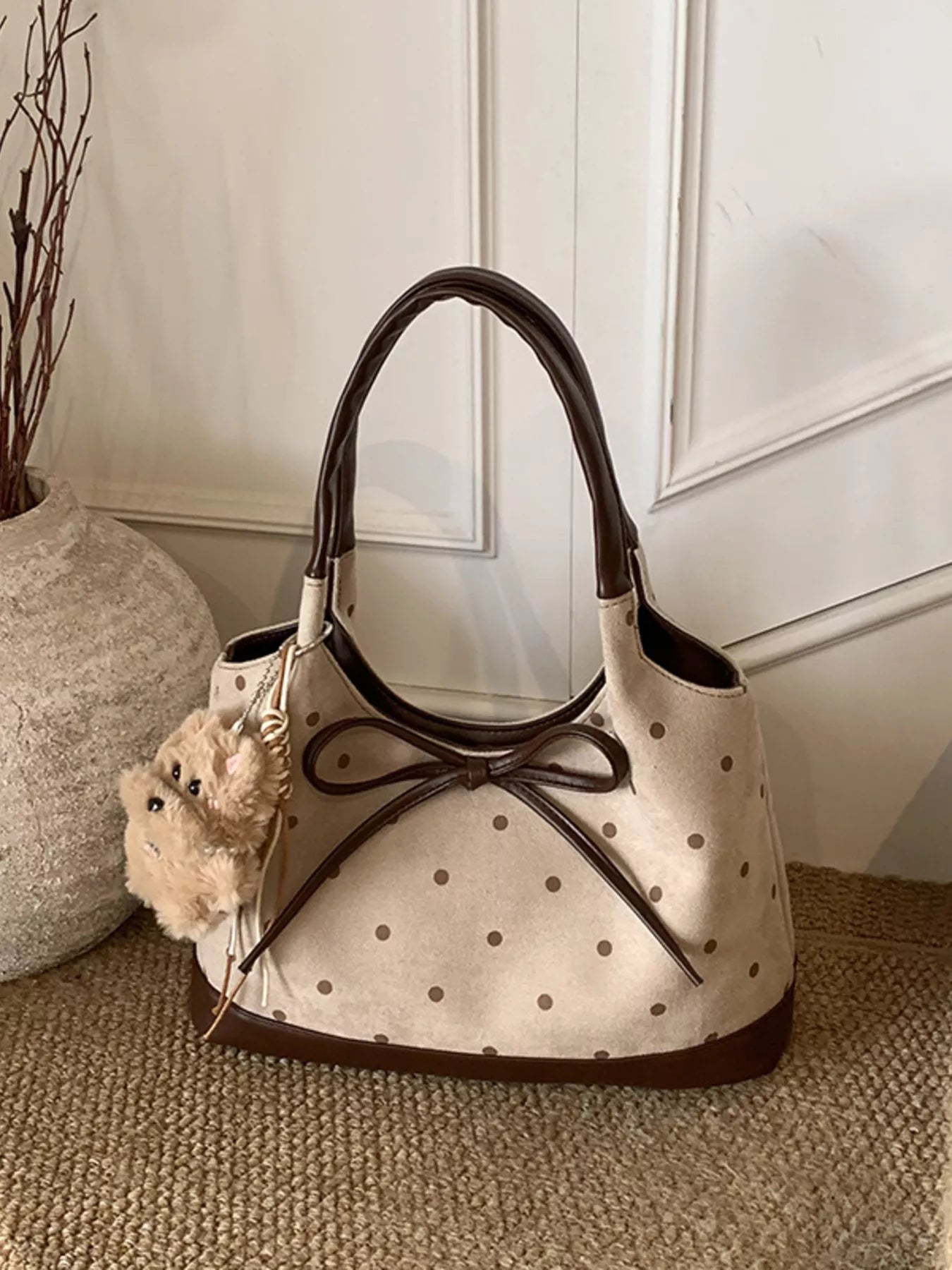 Polka Dot Bow Shoulder Bag