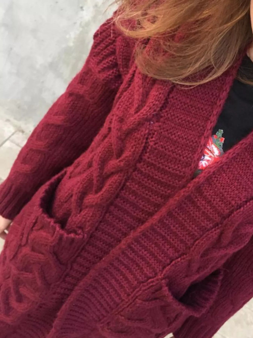 Full Size Chunky Knit Open Front Cardigan Plus Size