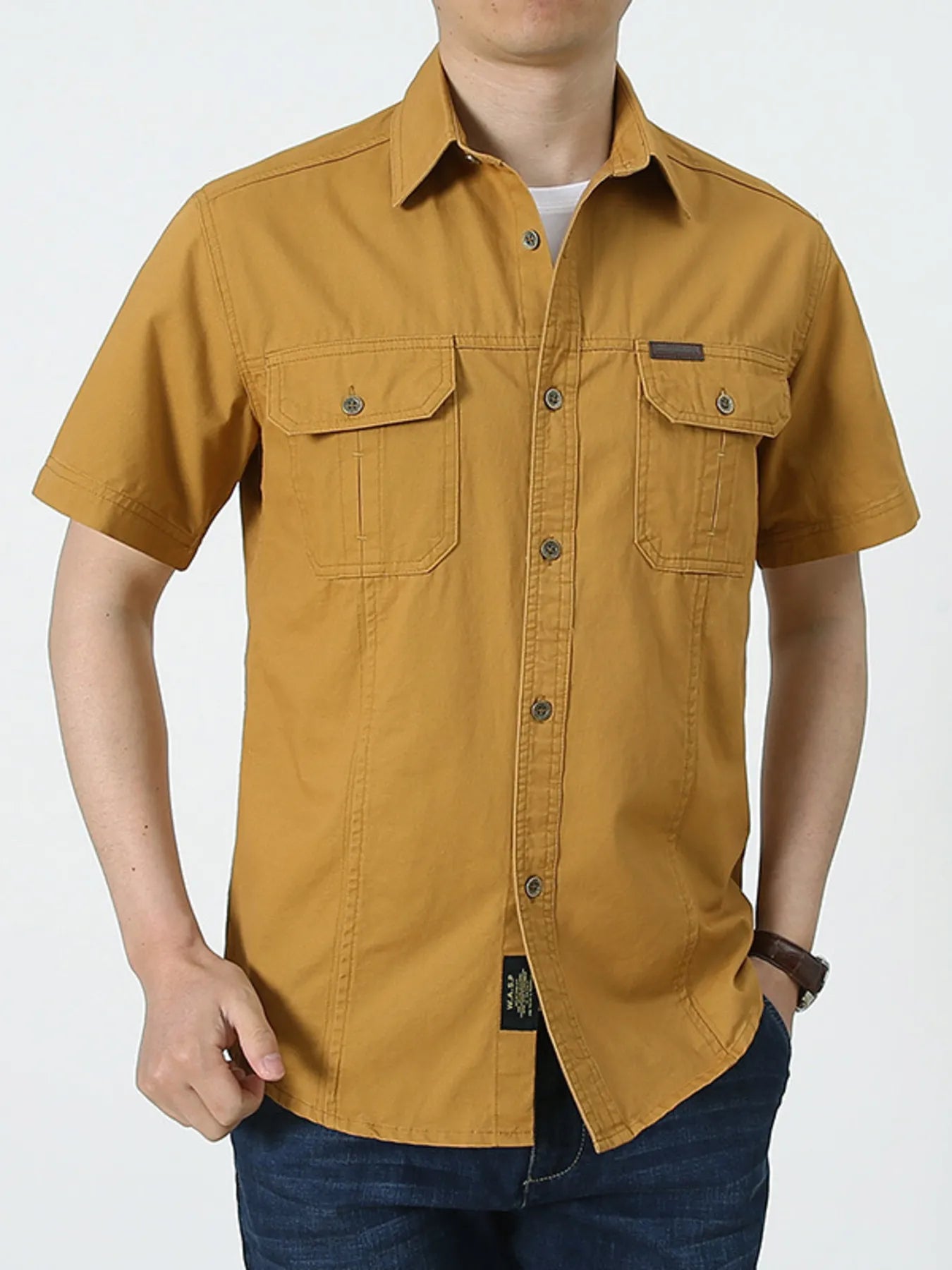 Men's Plus Size Casual Short Sleeve Shirt