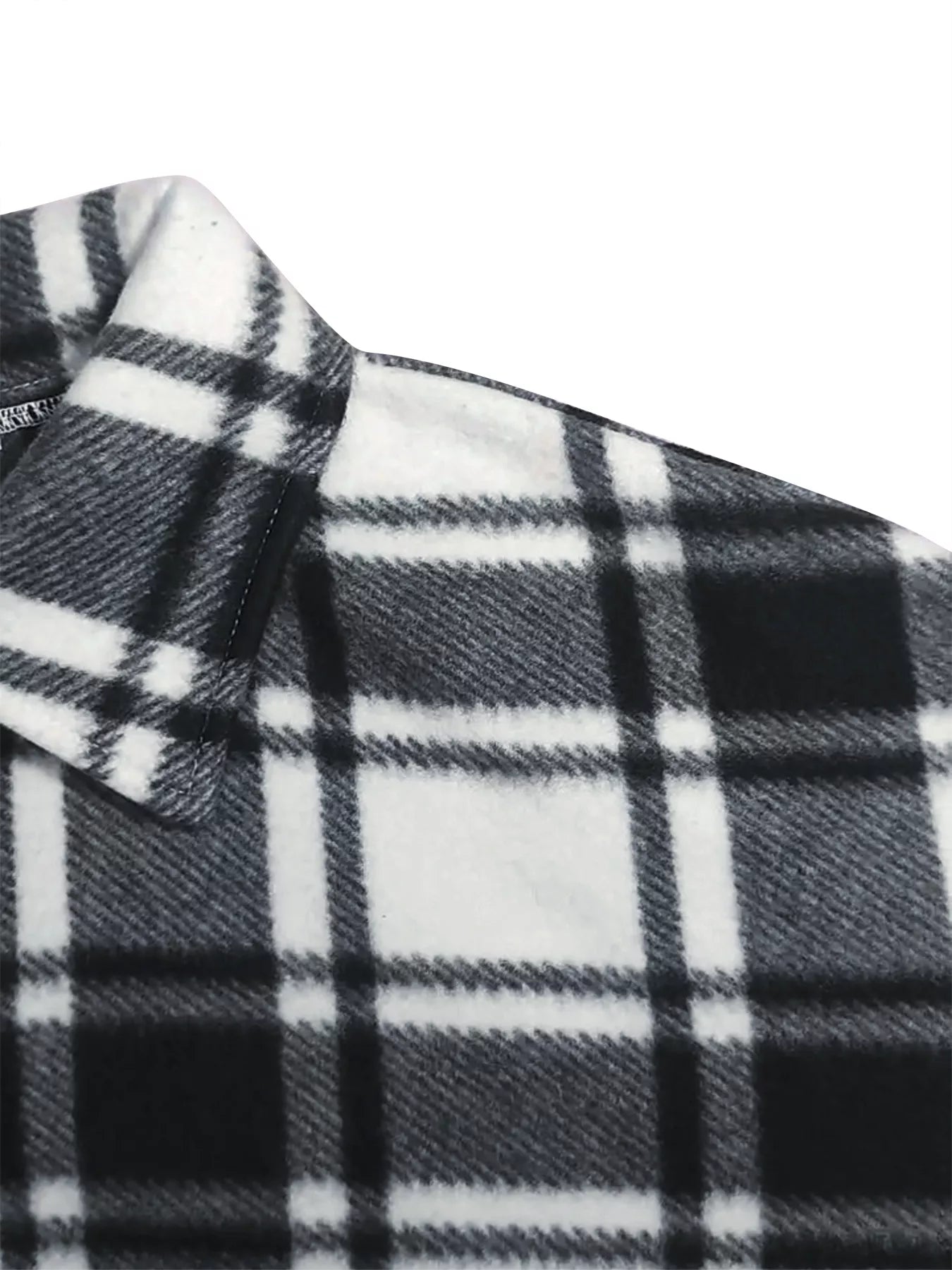 Plaid Button-Up Jacket