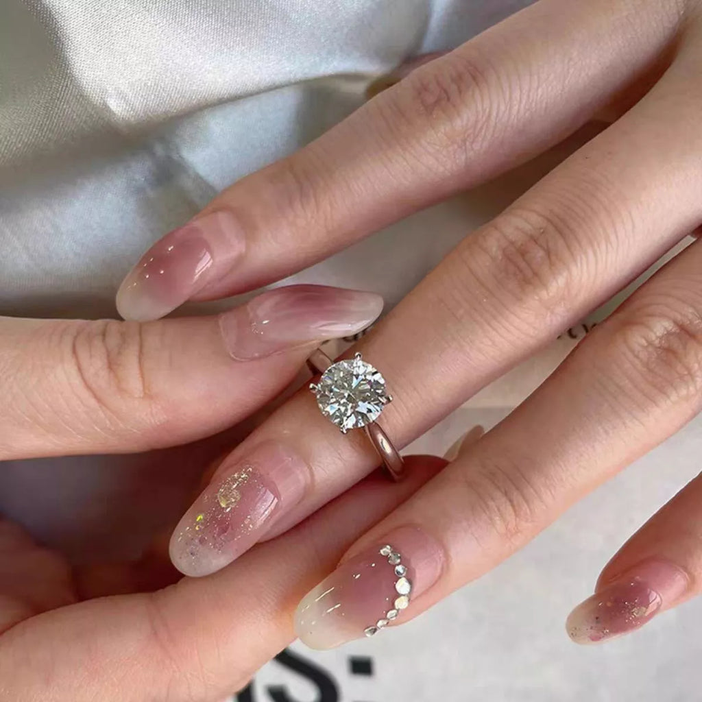 2 Carat Moissanite 925 Sterling Silver Ring