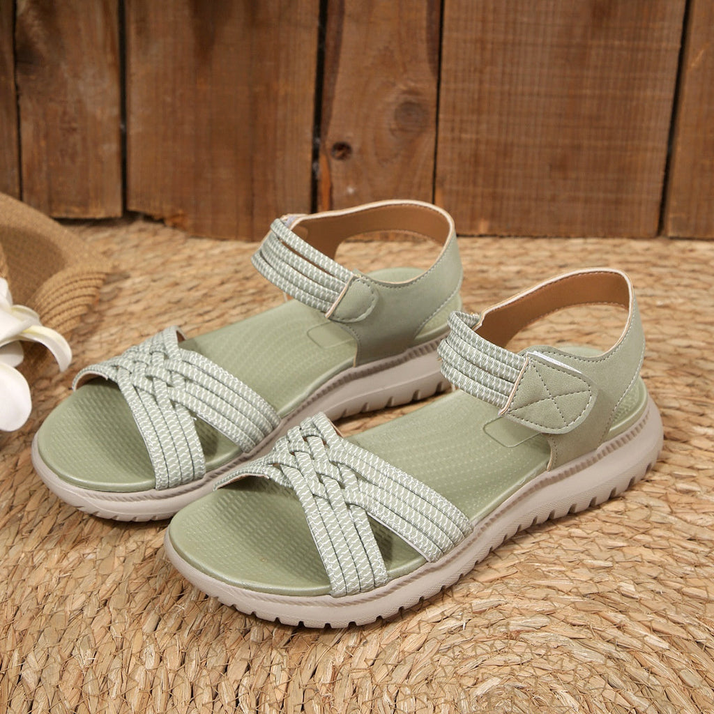 Open Toe Woven Strap Sandals