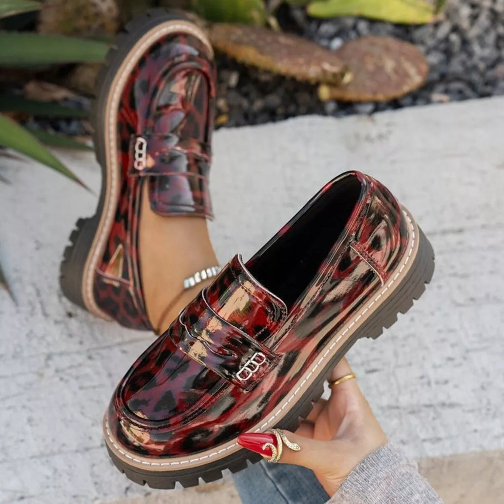 Round Toe Platform Loafers