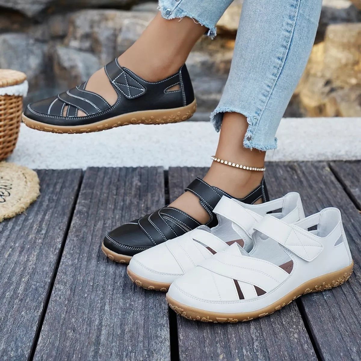 Casual Velcro Slip-Ons