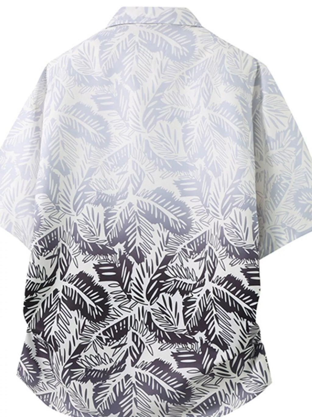 Men's Plus Size Tropical Print Short Sleeve Casual Shirt