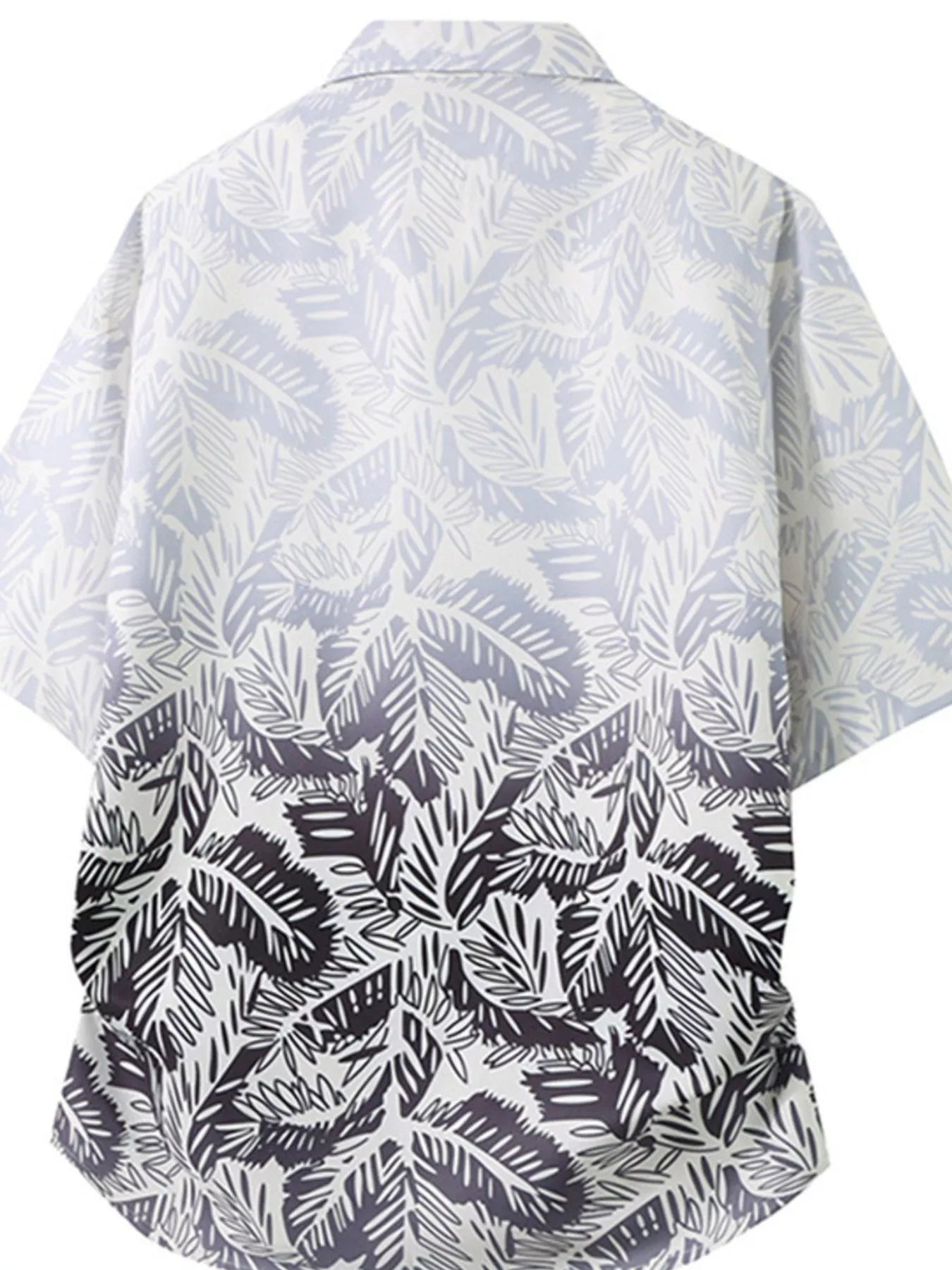 Men's Plus Size Tropical Print Short Sleeve Casual Shirt