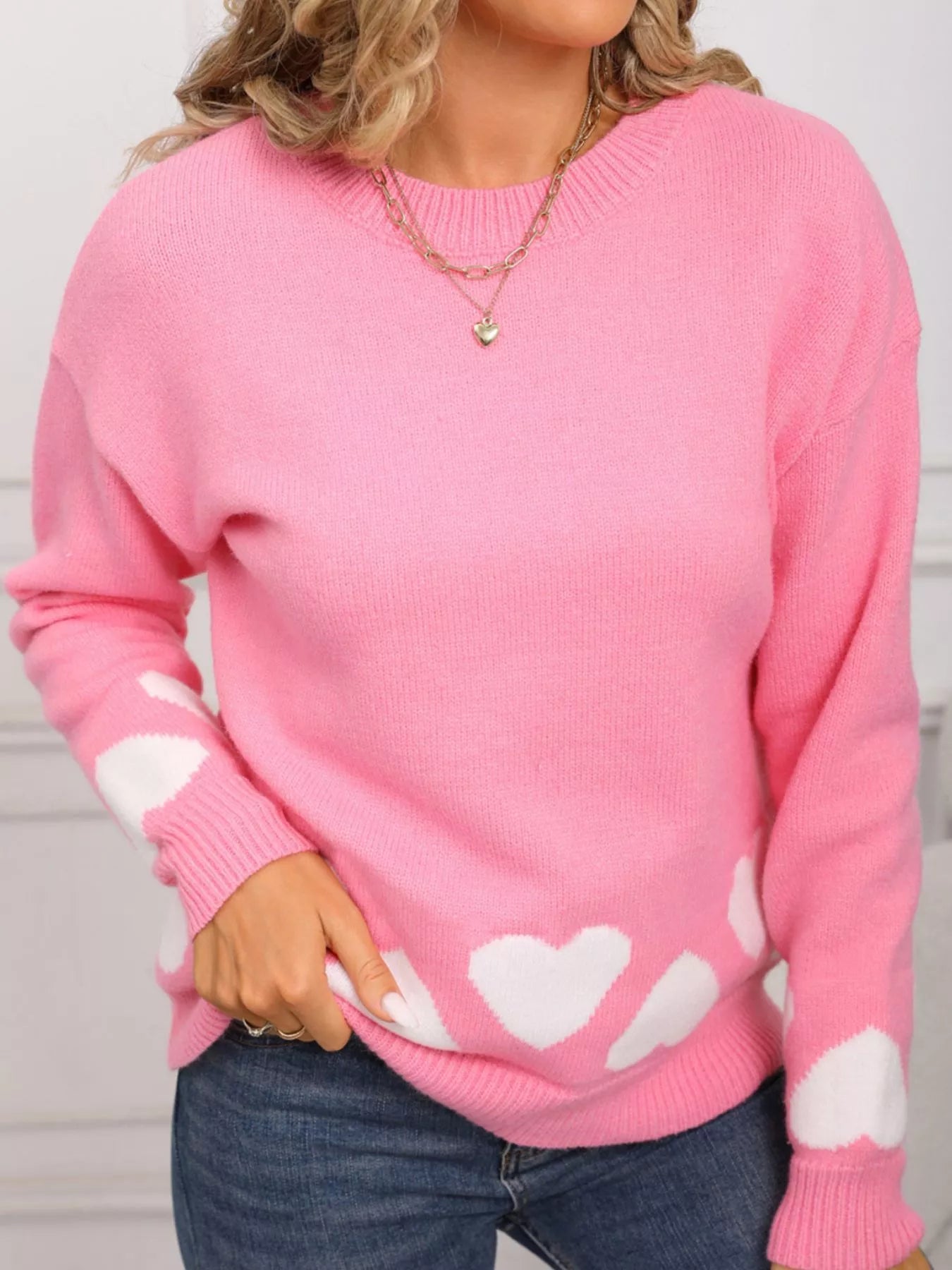 Valentine's Day Heart Crew Neck Sweater