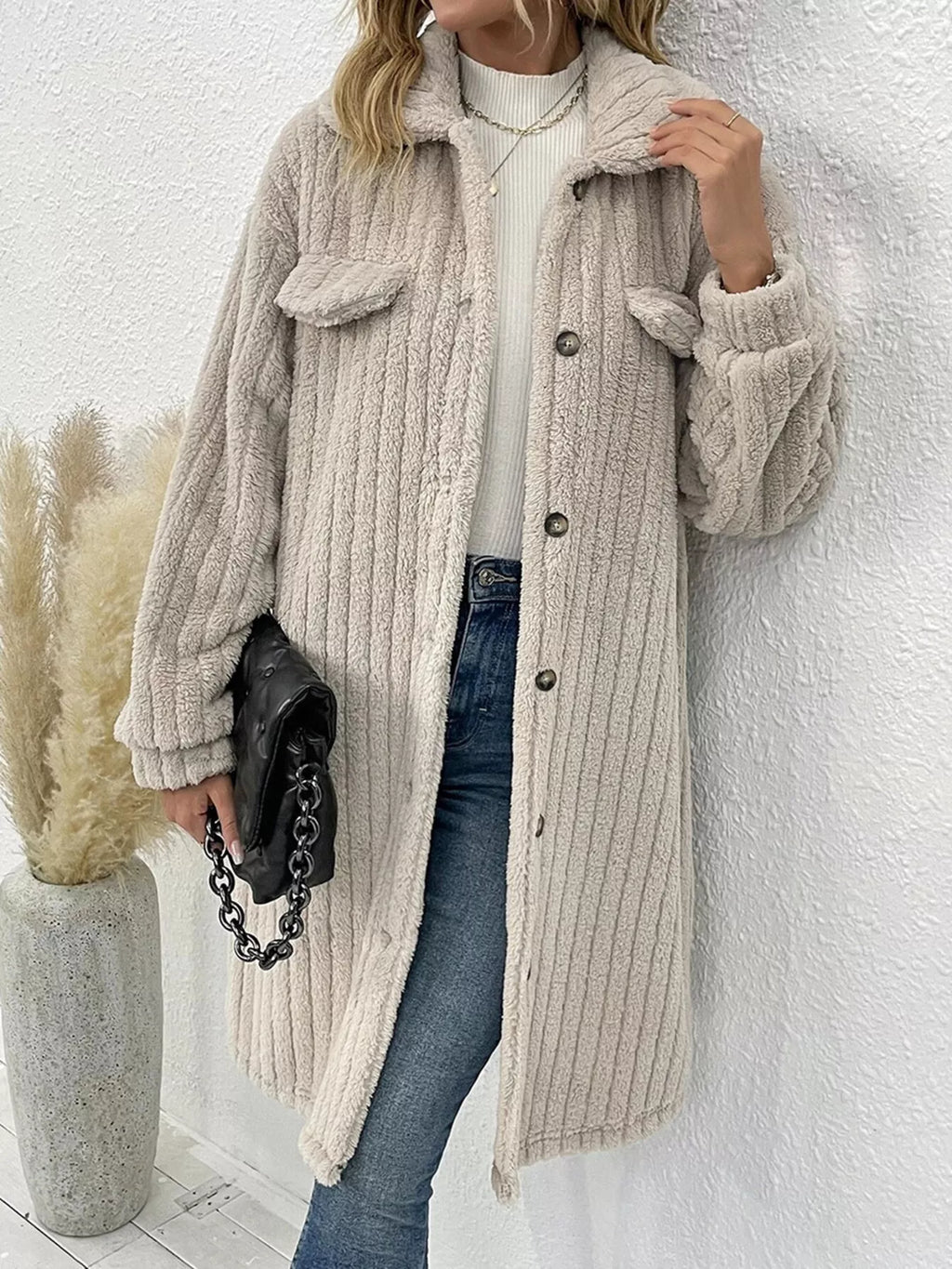 Button-Down Longline Outerwear