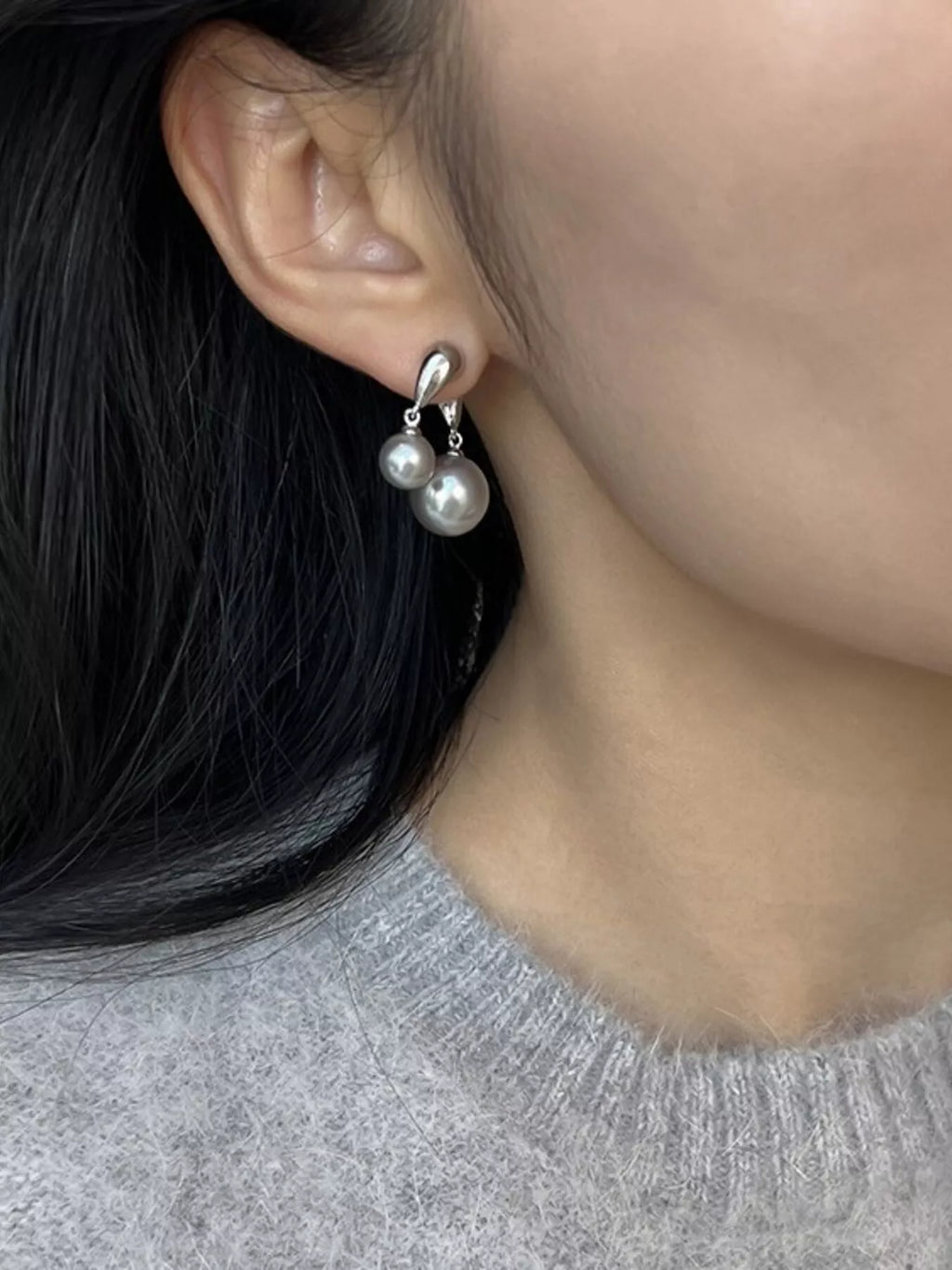 Pearl Alloy Drop Earrings