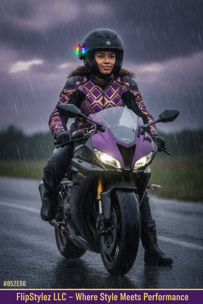 Y10 Motorcycle Bluetooth 5.3 Helmet Headset 🏍️ | Colorful LED Lights | IPX6 Waterproof | 30Hr Hands-Free | FlipStylez LLC®