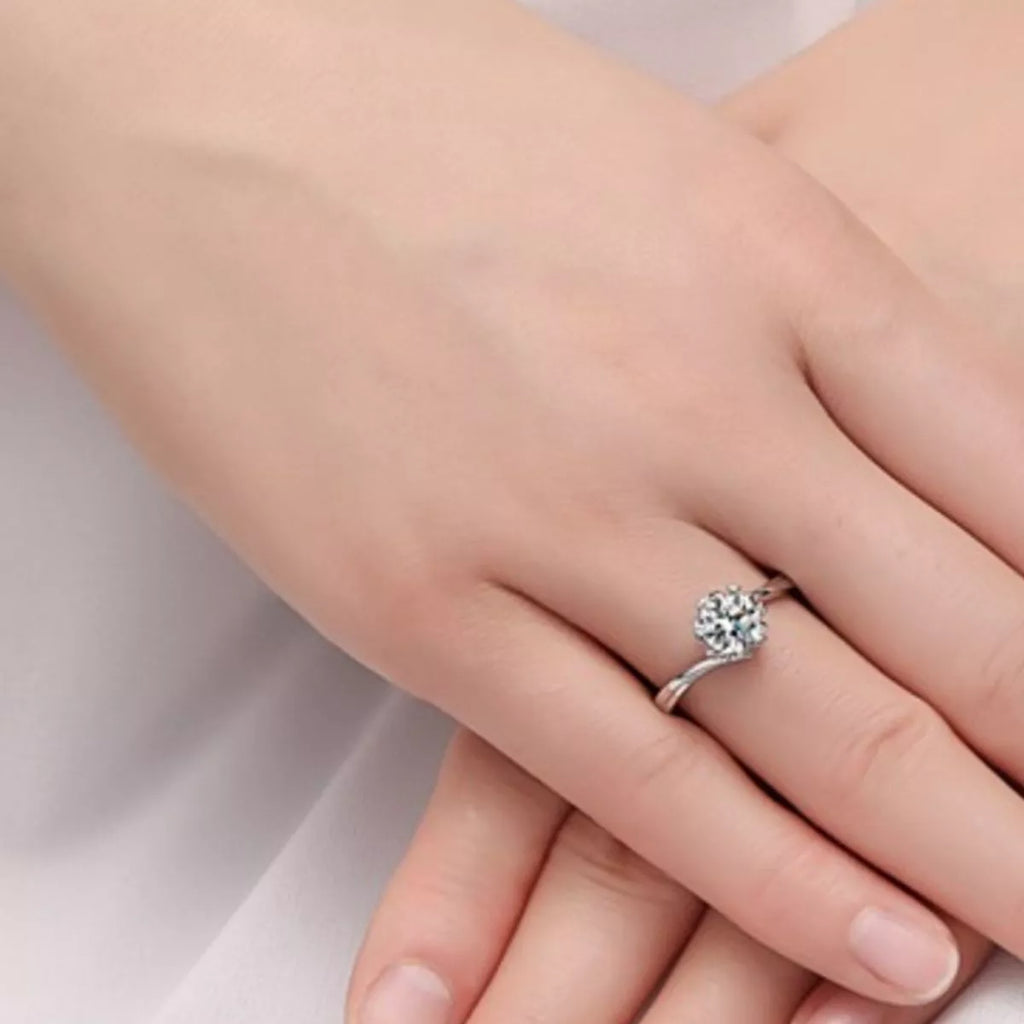 3 Carat Moissanite 925 Sterling Silver Ring