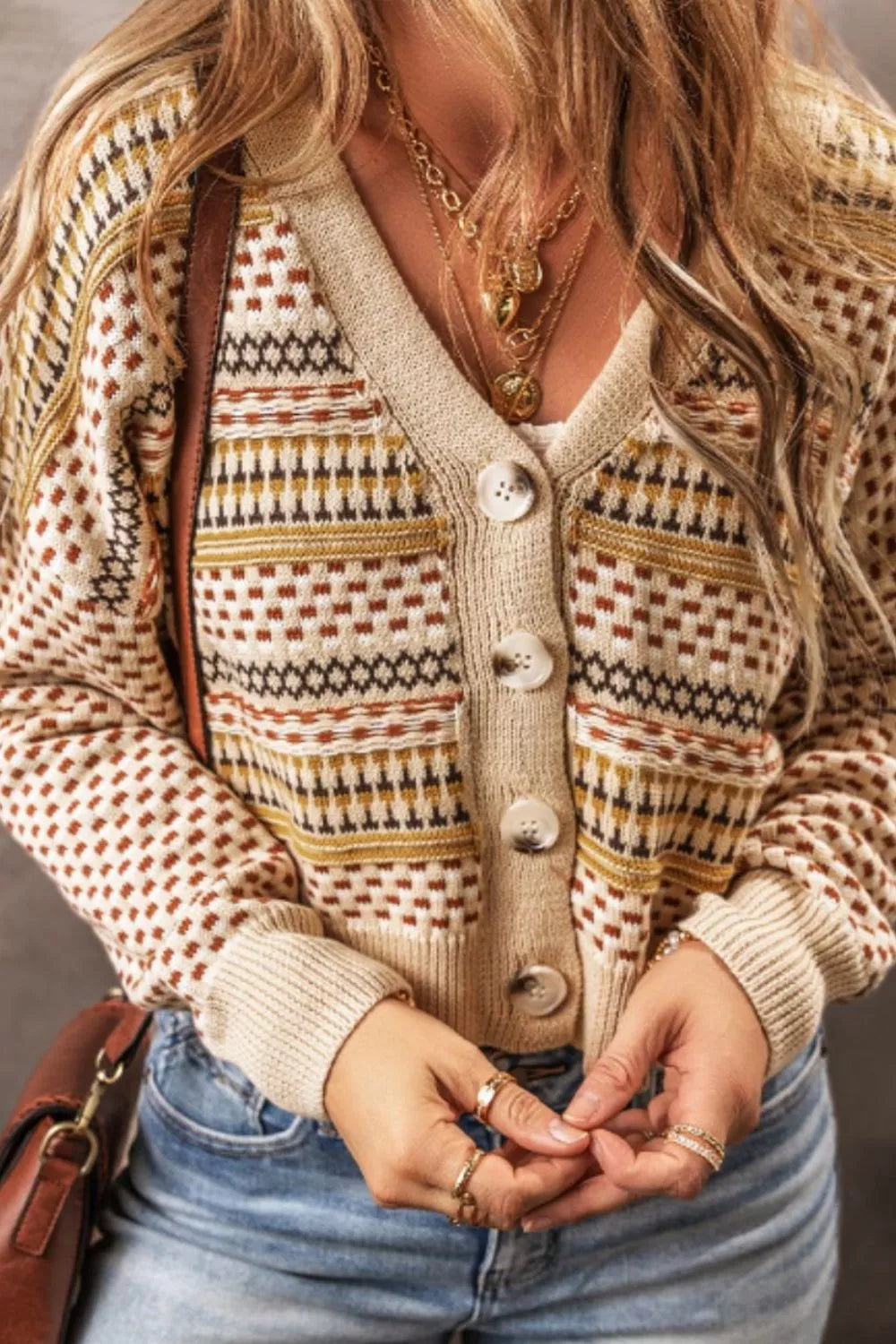 Button Down Long Sleeve Cardigan