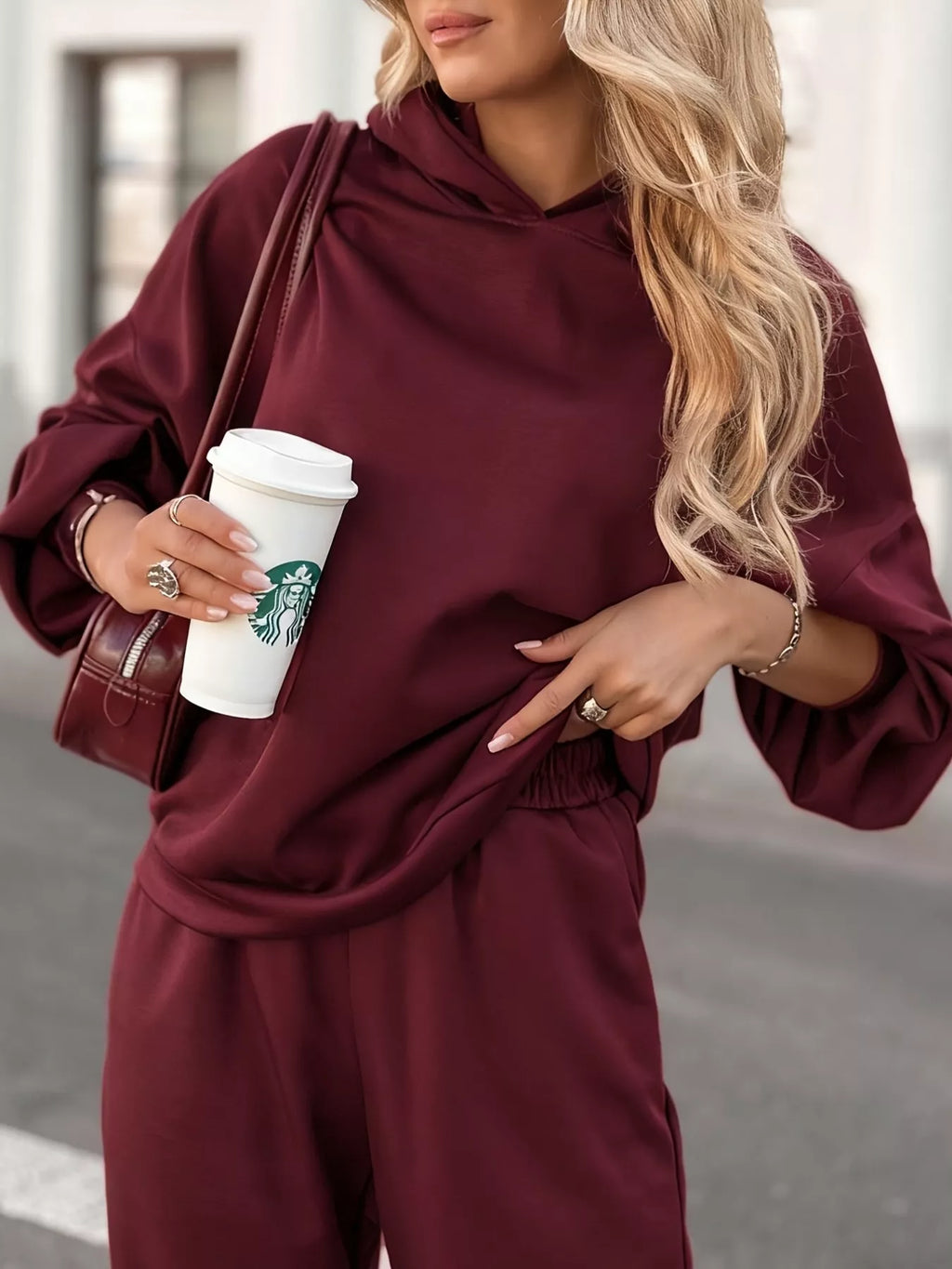 Casual Hoodie and Cropped Pants Set