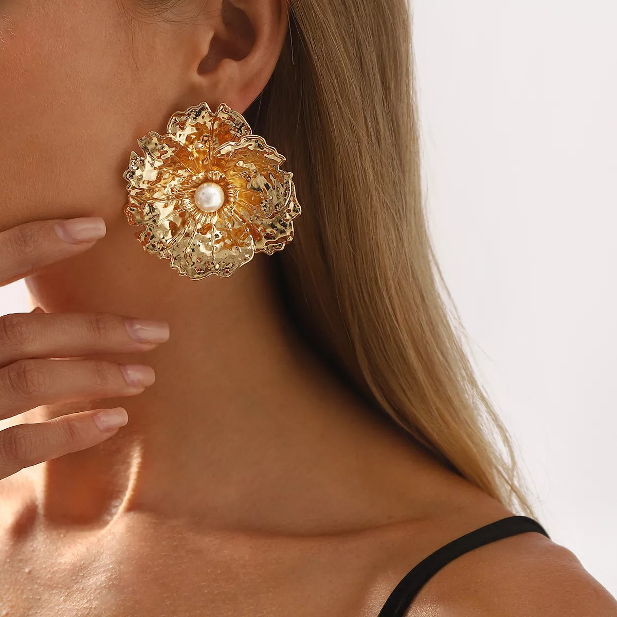 18K Gold-Plated Flower Earrings