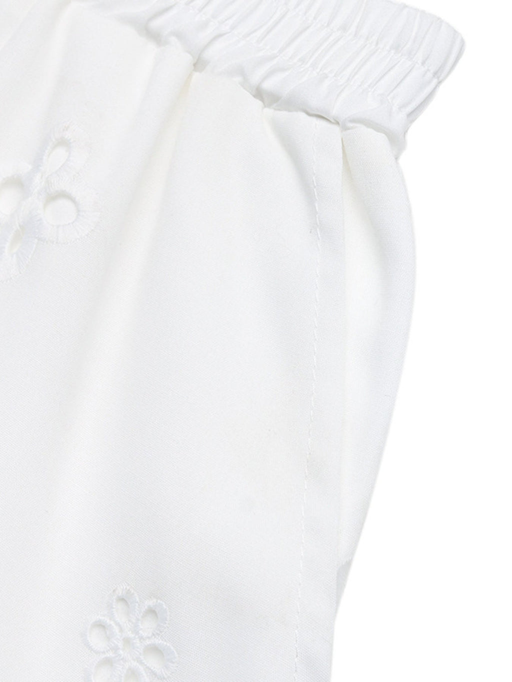 Embroidered Lace Hem Shorts