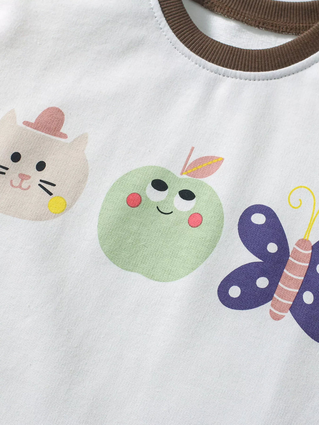 Children's Cartoon Graphic Color Block  T-Shirt