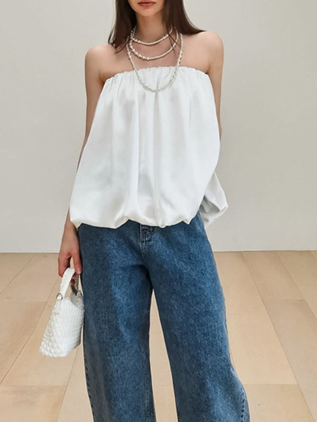 Bubble Hem Tube Top