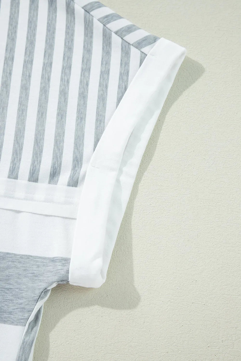 Stripe Mixed Short Sleeve Shift Mini Tee Dress