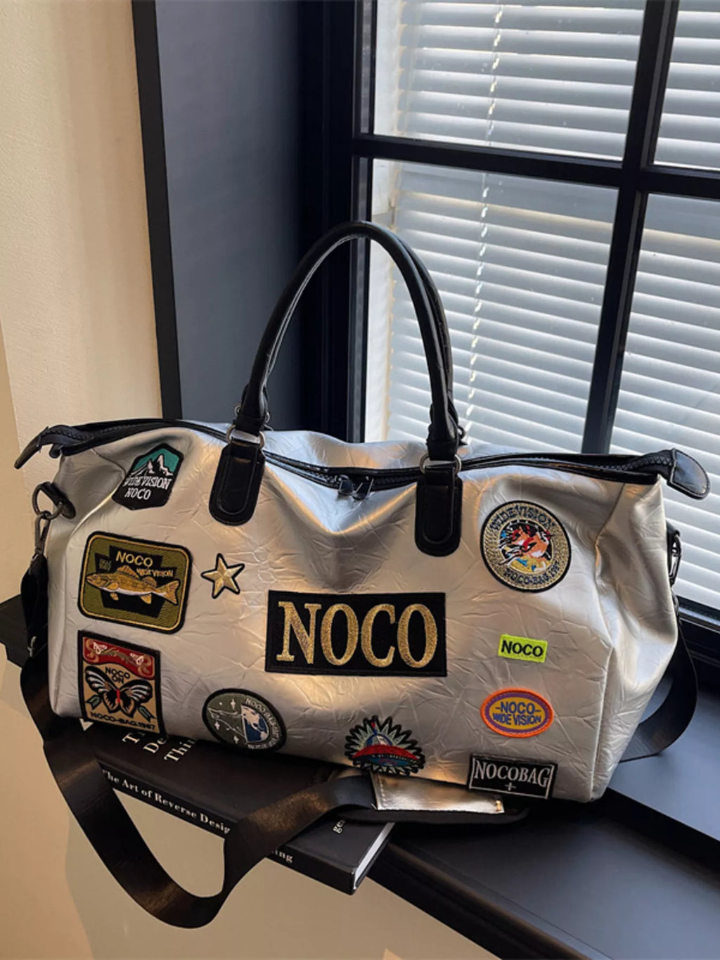 Patchwork Embellished Travel Bag