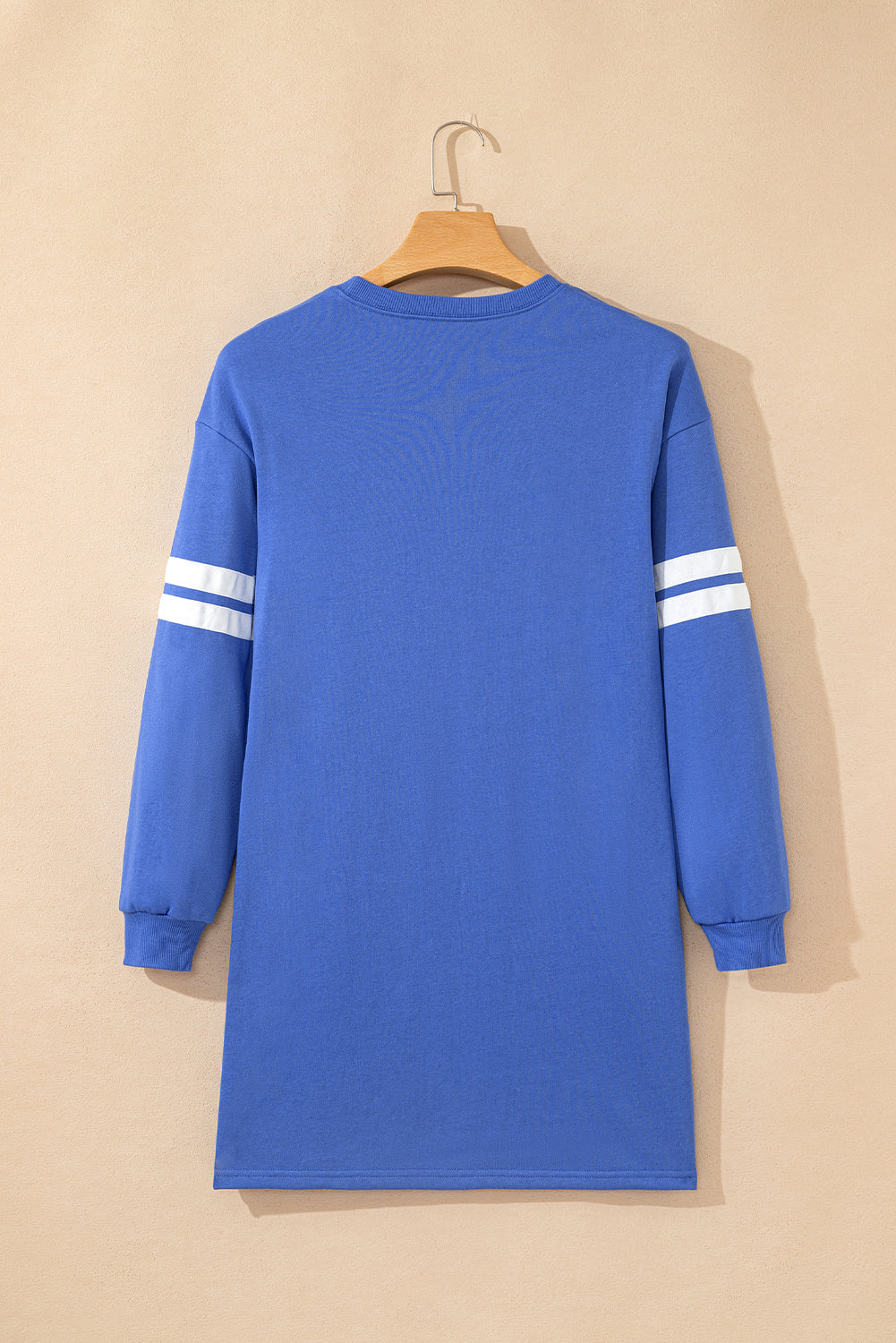 Varsity Stripe Long Sleeve Sweatshirt Dress