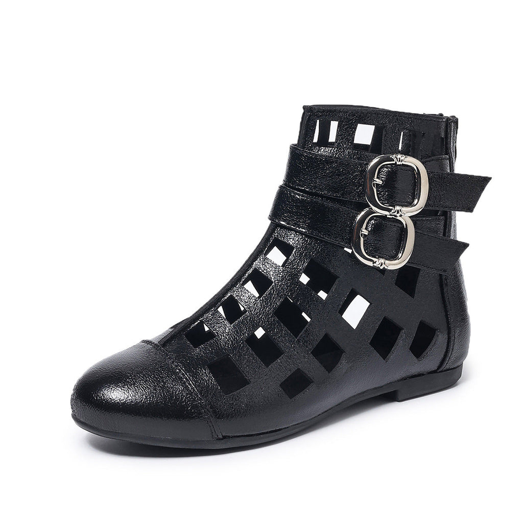 Round Toe Cutout Boots