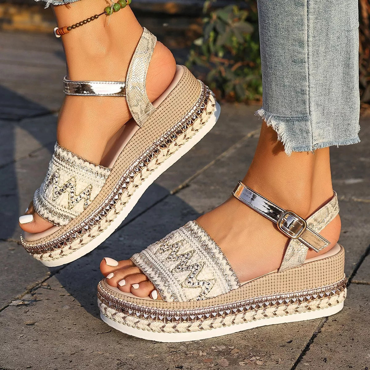 Open Toe Wedge Sandals
