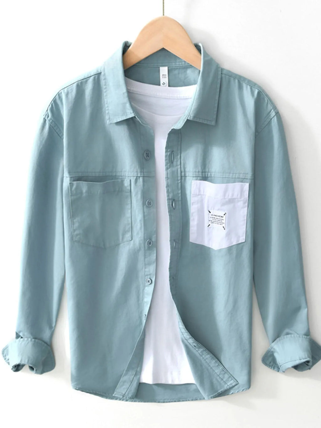 Men's Plus Size Button Up Long Sleeve Shirt