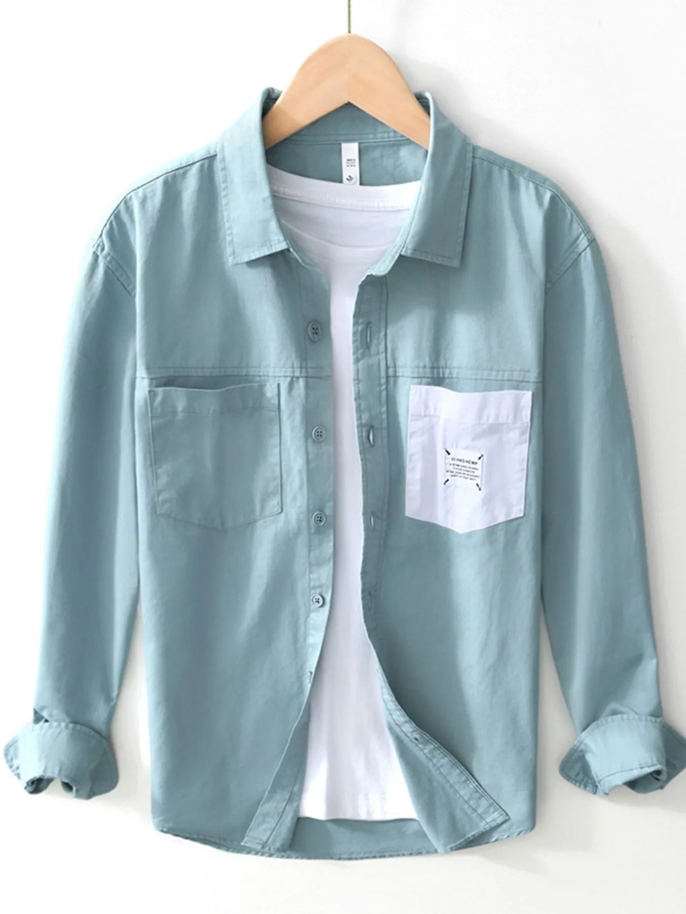 Men's Plus Size Button Up Long Sleeve Shirt