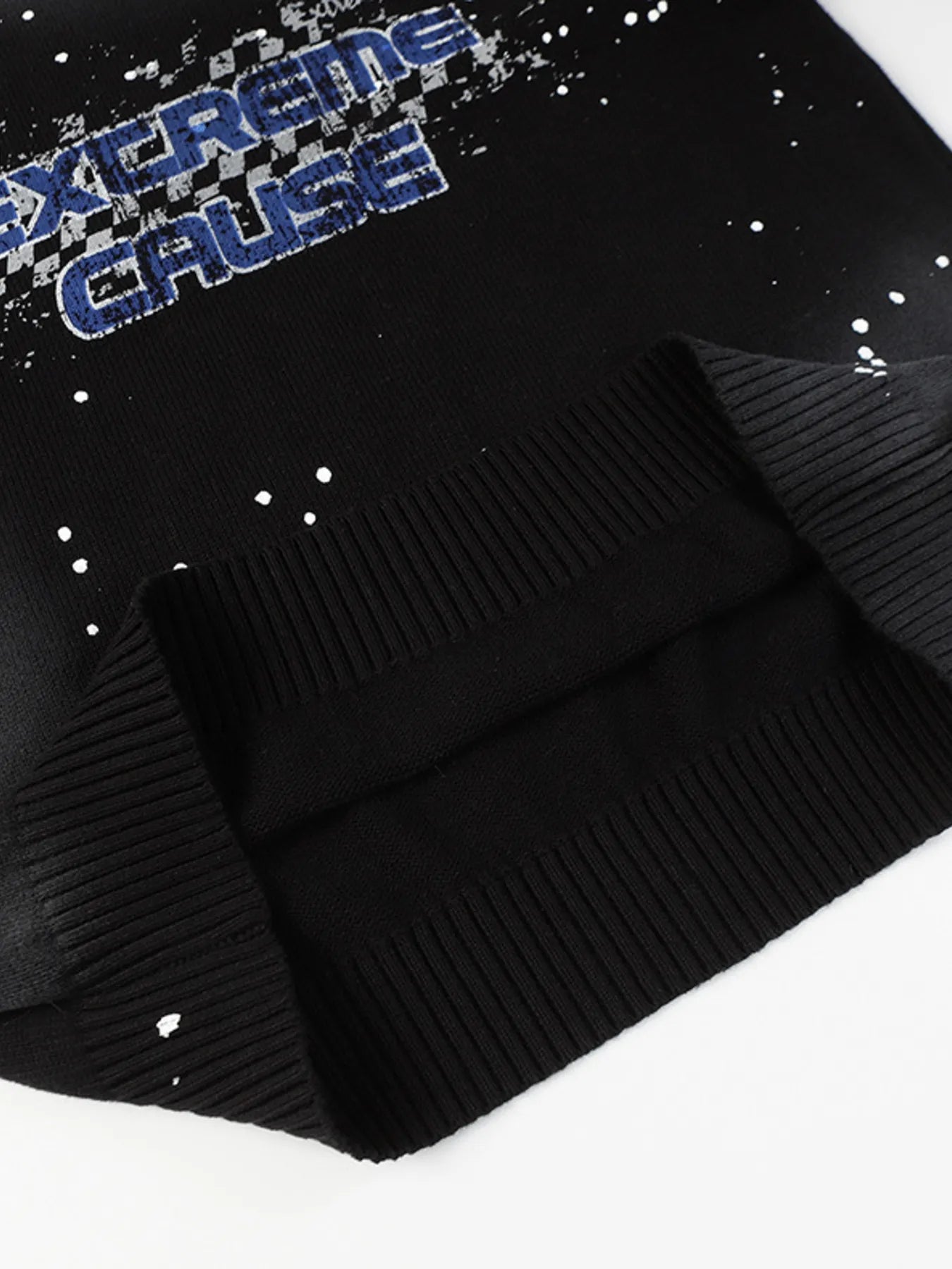 Men's Letter Round Neck Long Sleeve Sweater