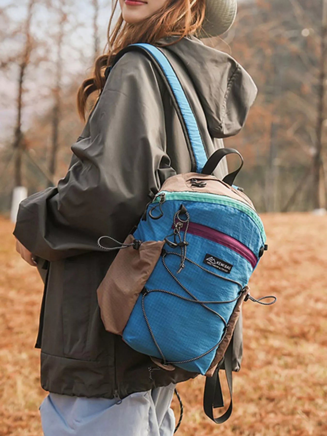 Lightweight Contrast Backpack Bag