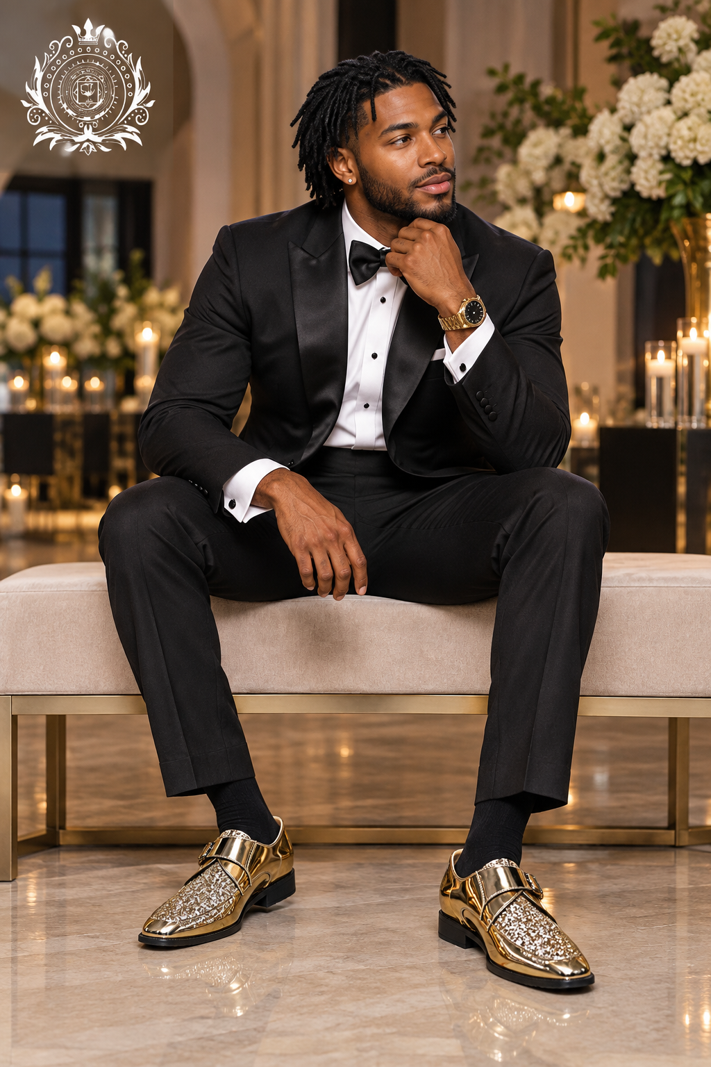 Men's Wedding Loafers | Slip-On PU Dress Shoes & Gold Options | Groom, Groomsmen & Formal Events