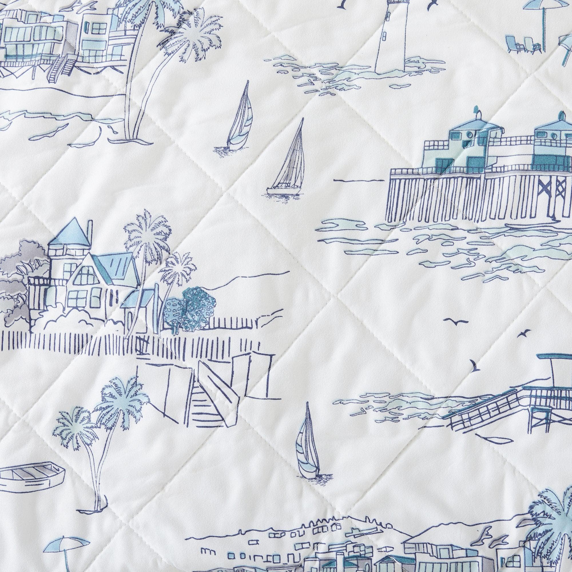 Coastal Toile Quilt Set - Cape Elizabeth Collection
