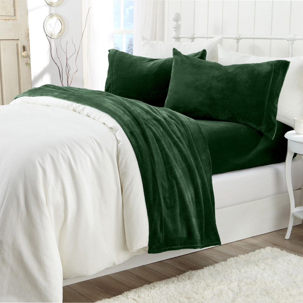 Solid Jewel-Toned Plush Sheet - Velvet Luxe Collection