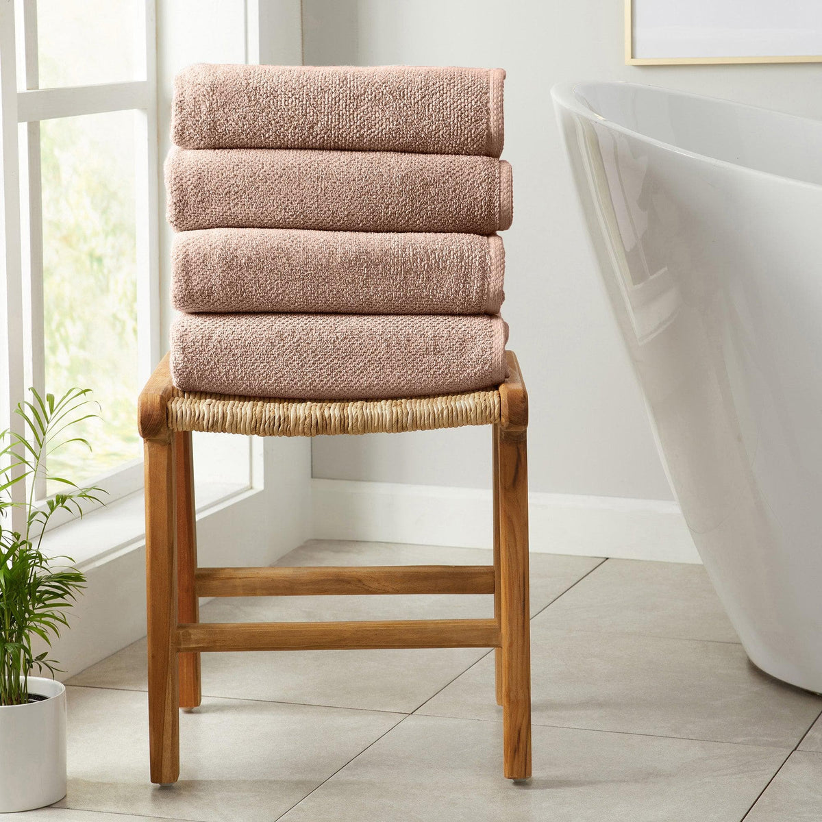 4 Pack Cotton Bath Towels - Kasper Collection