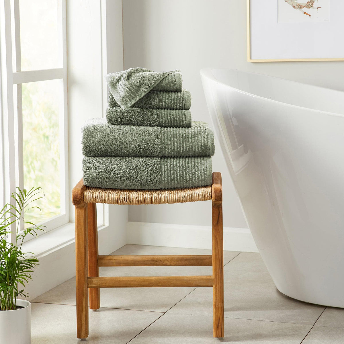 6 Piece Set Cotton Bath Towels - Kasper Collection