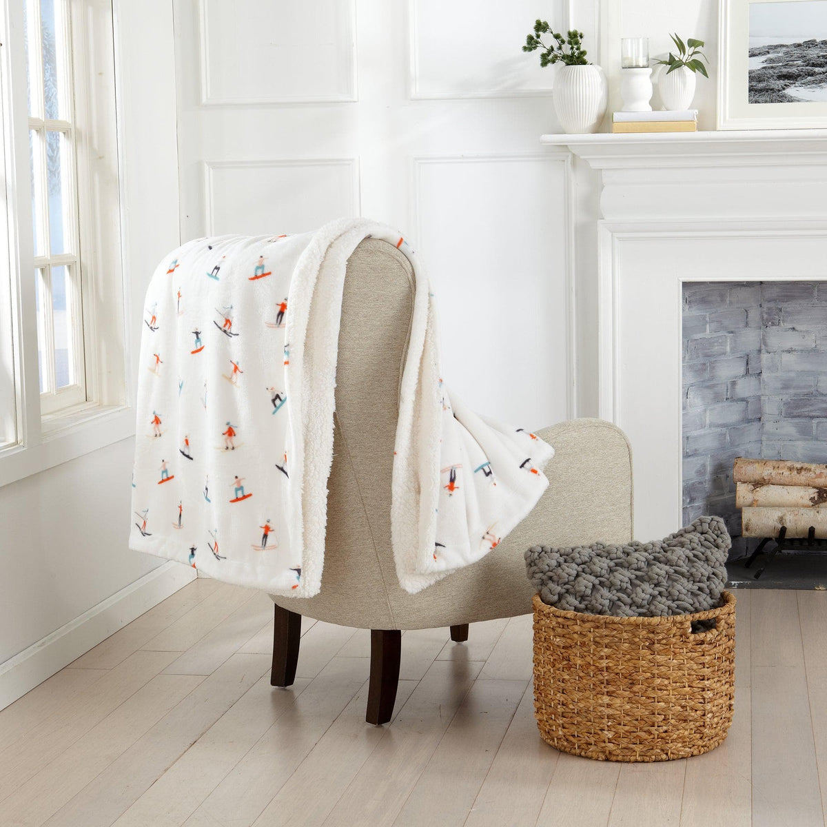 Sherpa Throw Blanket - Hudson Collection