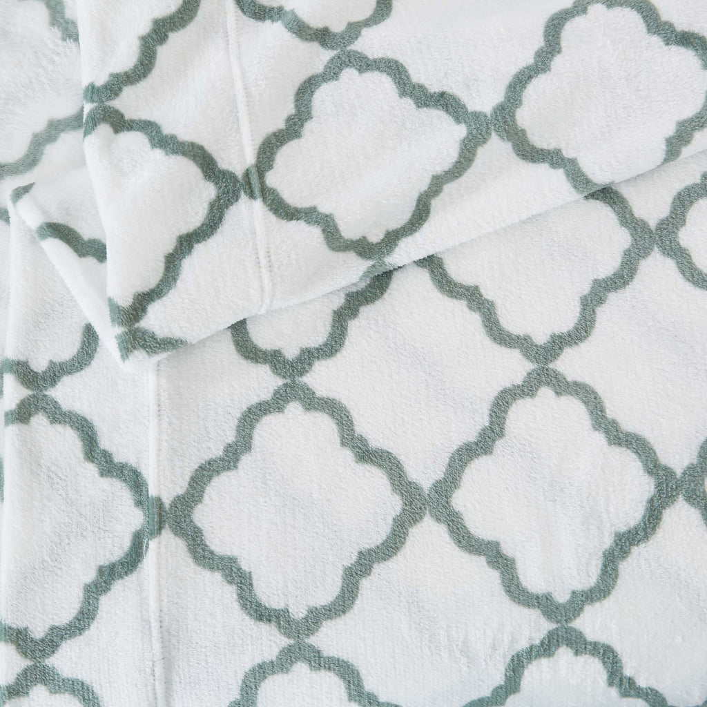 Printed Plush Sheet - Velvet Luxe Lattice Collection