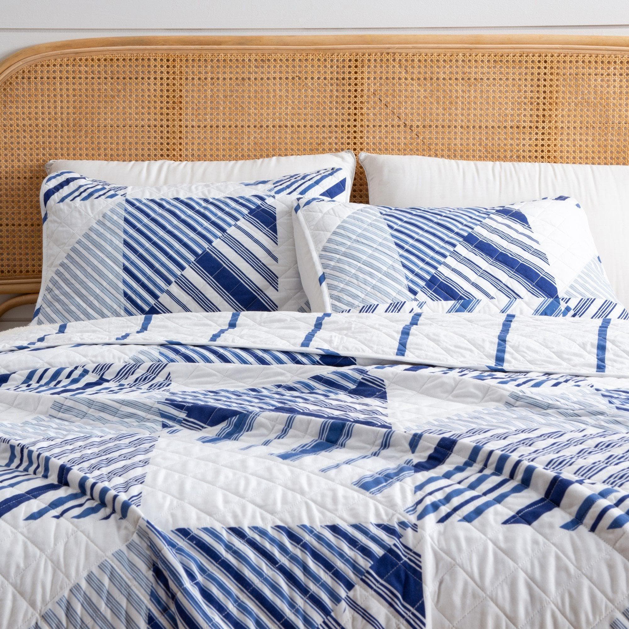 Navy Stripe Quilt - Midnight Bay Collection