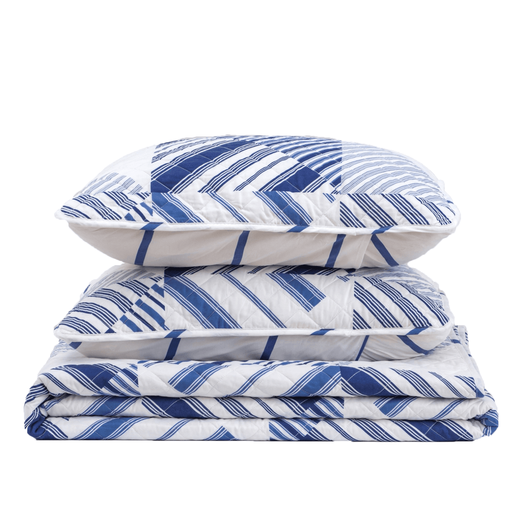 Navy Stripe Quilt - Midnight Bay Collection