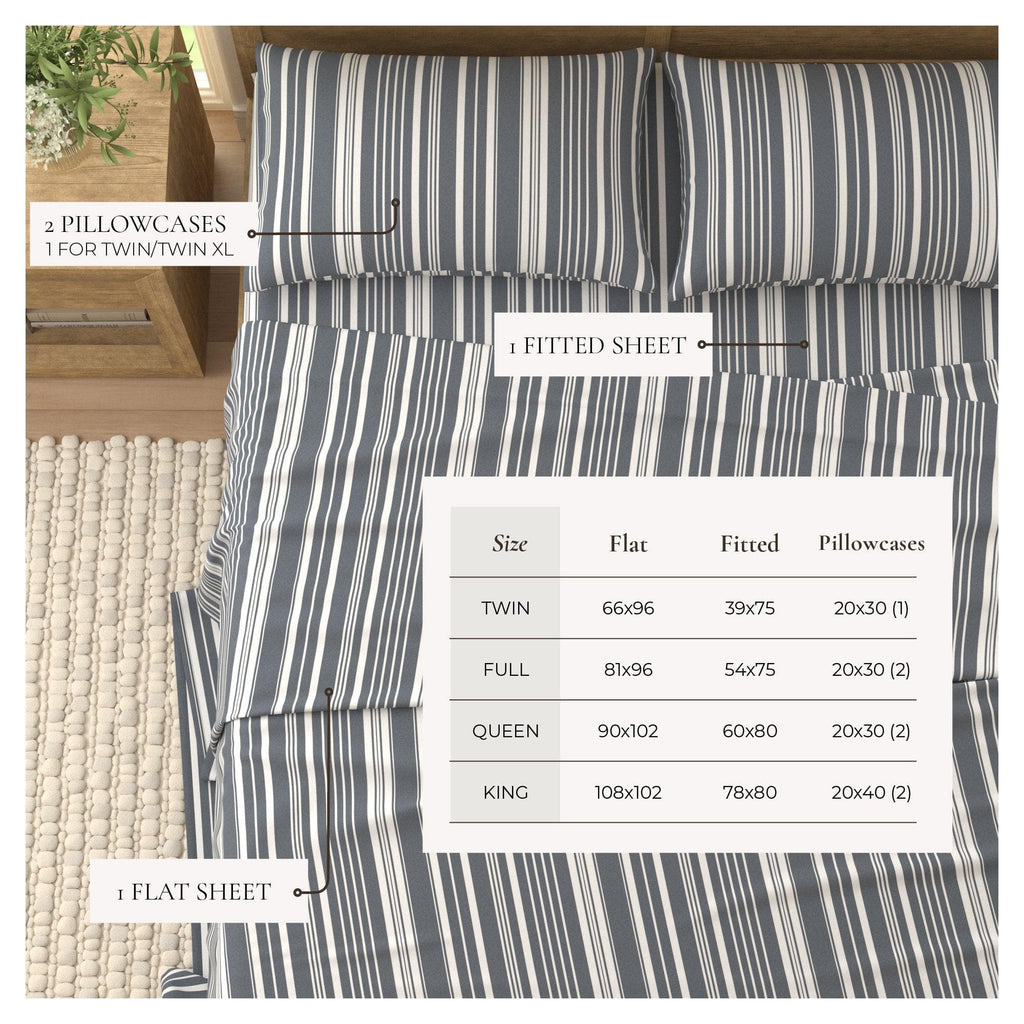 Striped Sheet Set - Elouise Collection