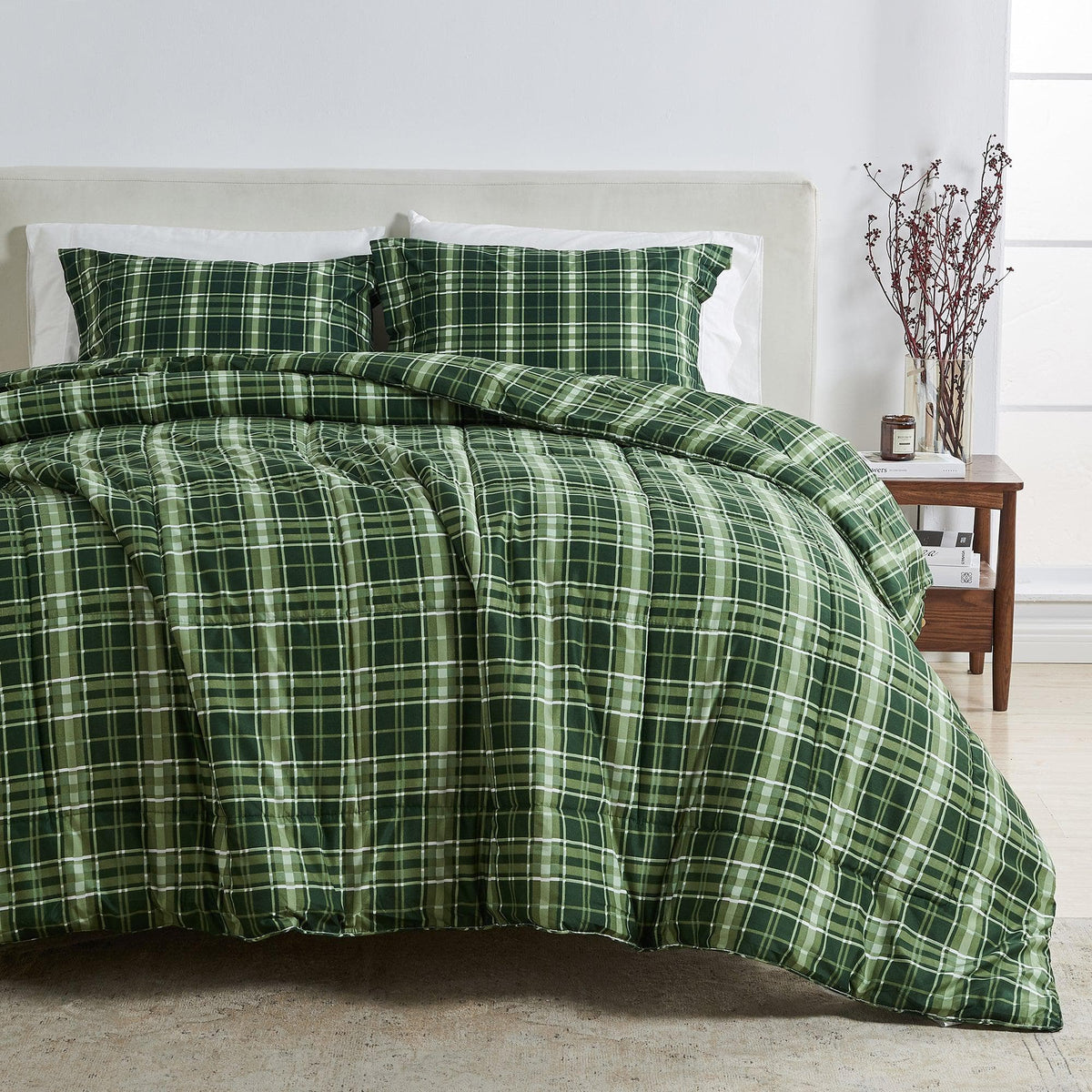 Reversible Christmas Comforter and Sham Set - Holiday / Lodge Odette Collection