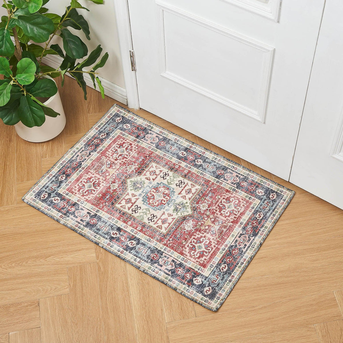 Medallion Machine Washable Accent Rug 2' x 3' - Nava Collection