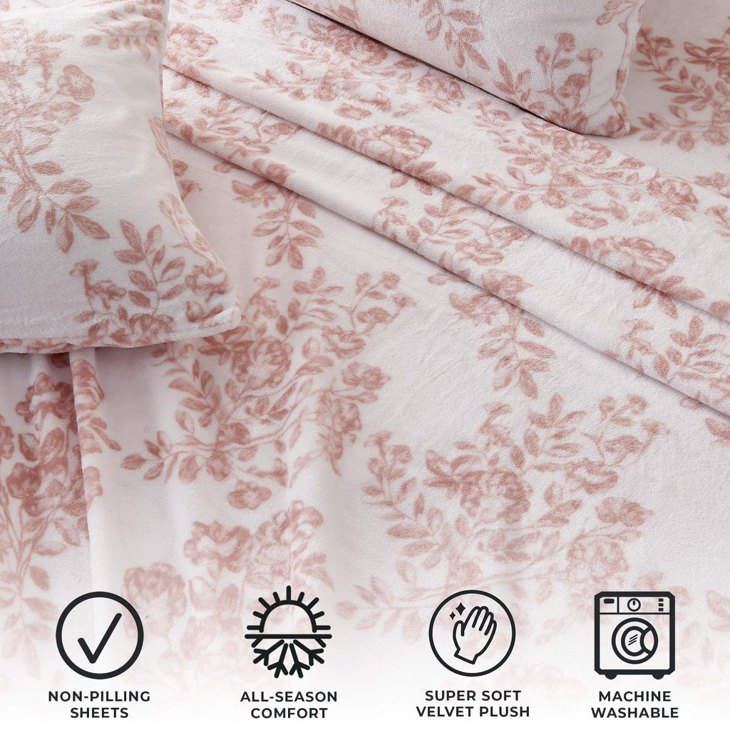 Printed Plush Sheet - Velvet Luxe Collection