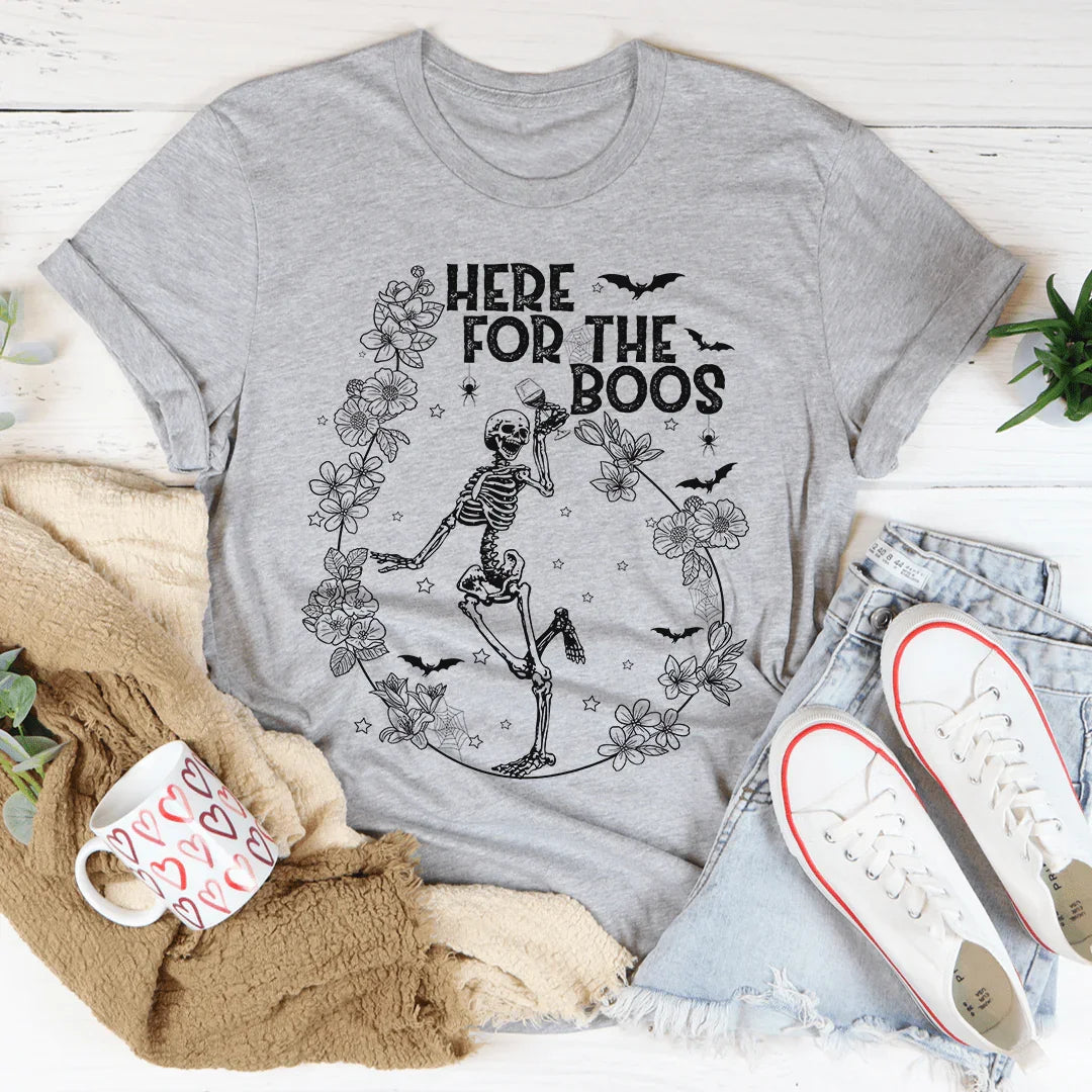 Here For The Boos Wine Tee