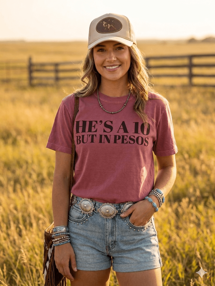 He's A 10 But In Pesos Graphic Tee