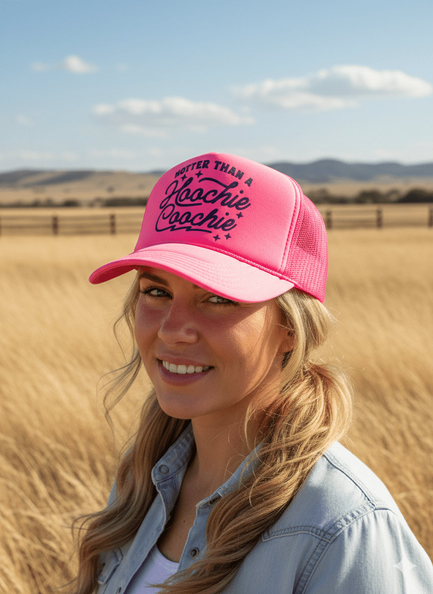 Hoochie Coochie Neon Pink Trucker Hat